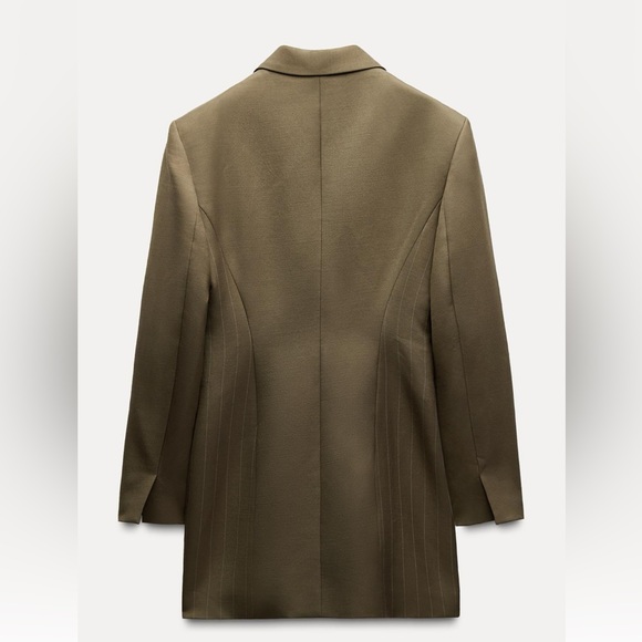 ZARA WOOL BLEND PINSTRIPE JACKET ZW COLLECTION - Picture 6 of 10